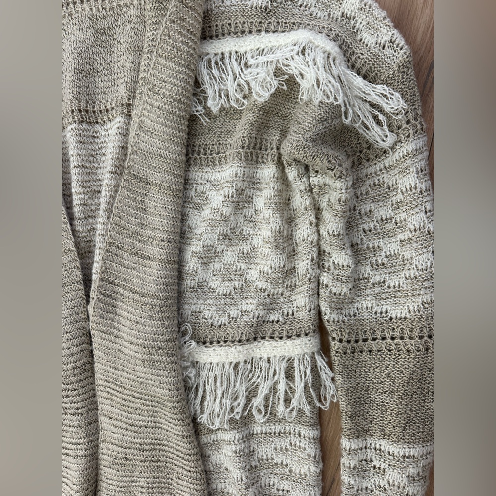 Natural Reflections Cozy Fringe Cardigan Sweater | Size L - Picture 2 of 4